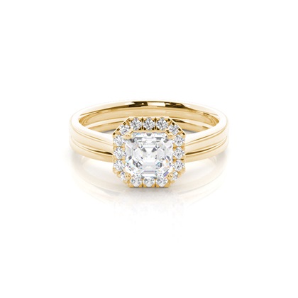 Yellow Gold Bridal Set Diamond Engagement Rings