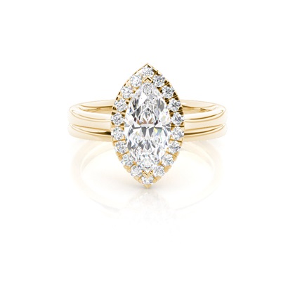 Marquise Bridal Diamond Engagement and Wedding Ring Sets