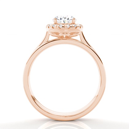 1.00 Carat Rose Gold Bridal Set Engagement Rings