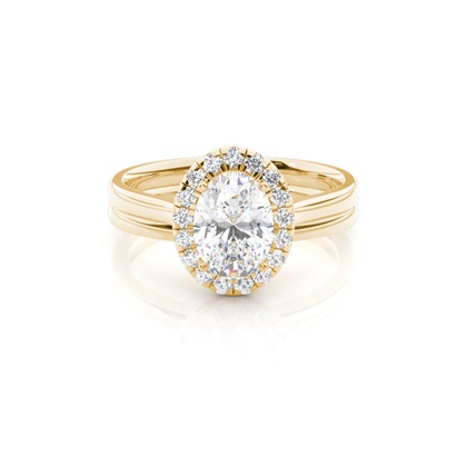 Yellow Gold Bridal Set Diamond Engagement Rings