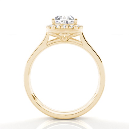 Pear Yellow Gold Bridal Set Engagement Rings