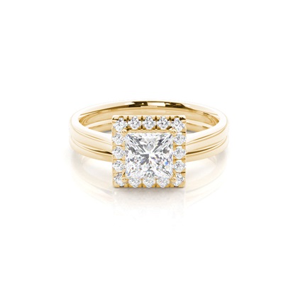 2.00 Carat Yellow Gold Bridal Set Engagement Rings
