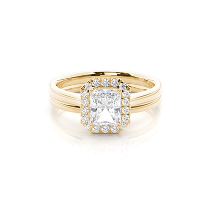 Yellow Gold Bridal Set Diamond Engagement Rings