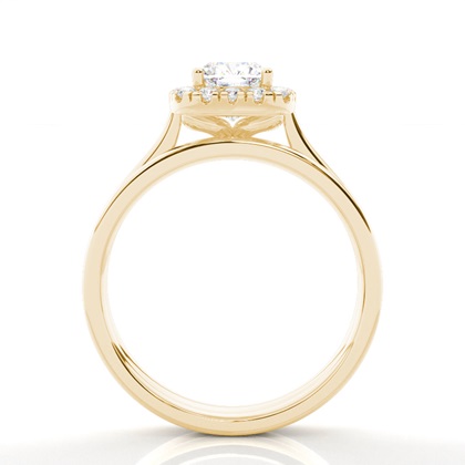 Cushion Yellow Gold Bridal Set Engagement Rings