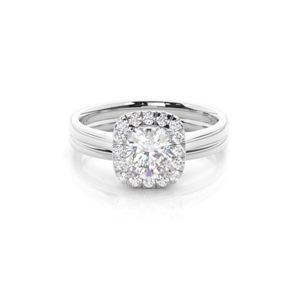 Cushion Bridal Diamond Engagement and Wedding Ring Sets