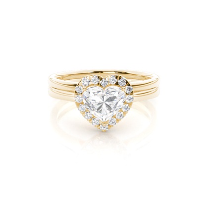Yellow Gold Bridal Set Diamond Engagement Rings