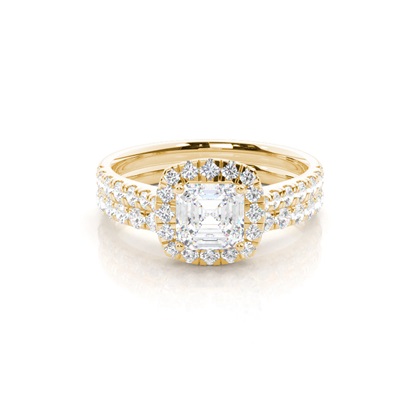 Yellow Gold Bridal Set Diamond Engagement Rings