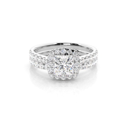 Princess Bridal Set Diamond Engagement Rings