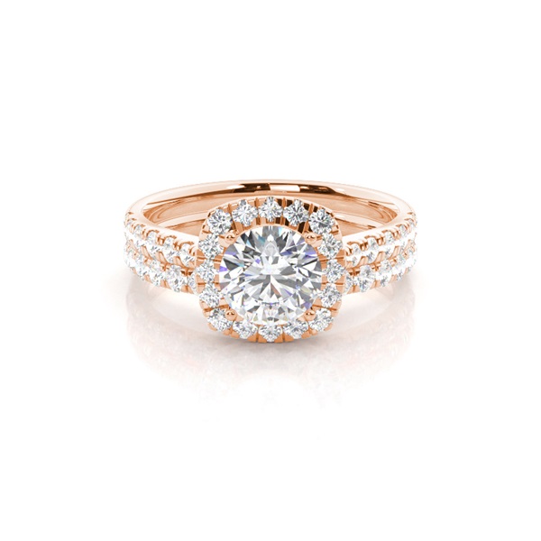 White Gold Round Bridal Set Engagement Ring