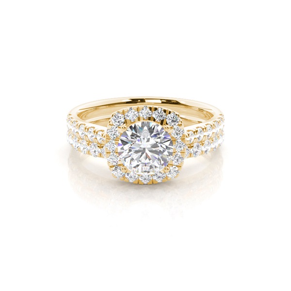 White Gold Round Bridal Set Engagement Ring