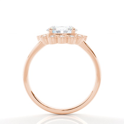 Rose Gold Womens Diamond Engagement Rings
