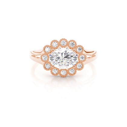 Rose Gold Womens Diamond Engagement Rings