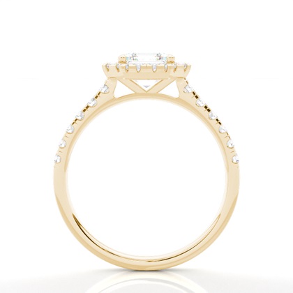 2.00 Carat Gelbgold Halo Verlobungsringe