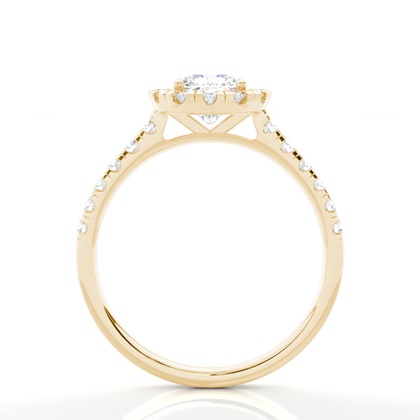 2.00 Carat Gelbgold Halo Verlobungsringe