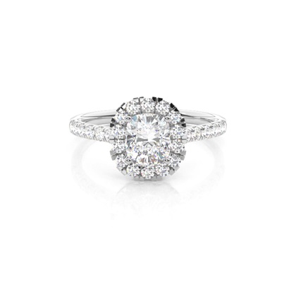 Silver Diamond Engagement Rings