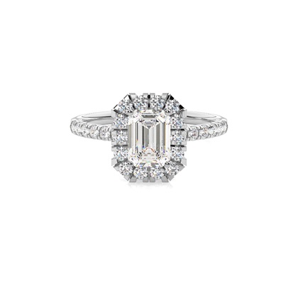 Silver Diamond Engagement Rings