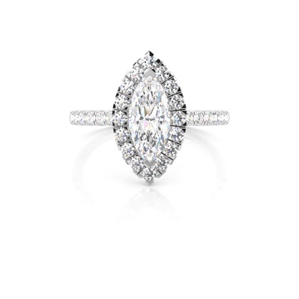 Silver Diamond Engagement Rings