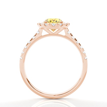 Gelber Diamant Halo Verlobungsring