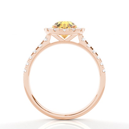 Gelber Diamant Halo Verlobungsring