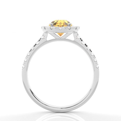 Gelber Diamant Halo Verlobungsring