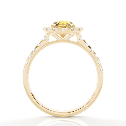 Gelber Diamant Halo Verlobungsring