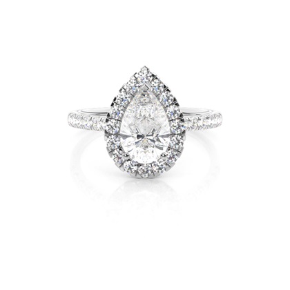 Silver Diamond Engagement Rings