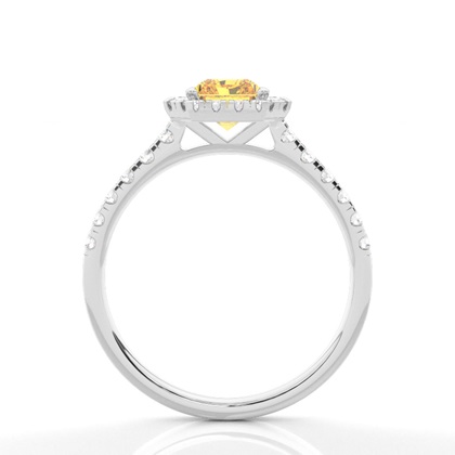 Gelber Diamant Halo Verlobungsring