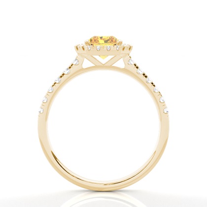 Gelber Diamant Halo Verlobungsring