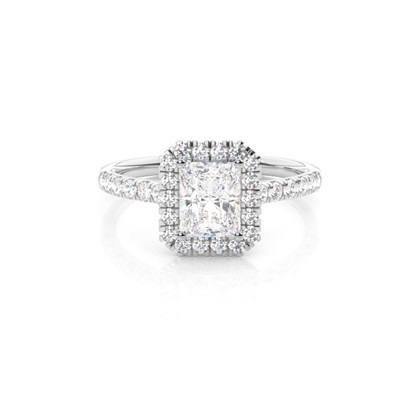 Silver Diamond Engagement Rings