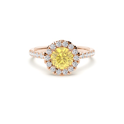 Rose Gold Yellow Diamond Engagement Rings 