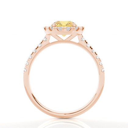Gelber Diamant Halo Verlobungsring