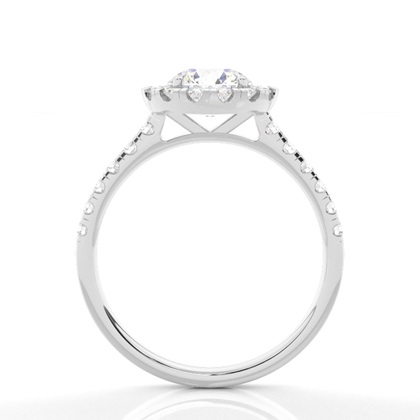 Brilliant Platin Halo Verlobungsringe