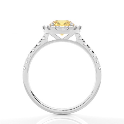 Gelber Diamant Halo Verlobungsring