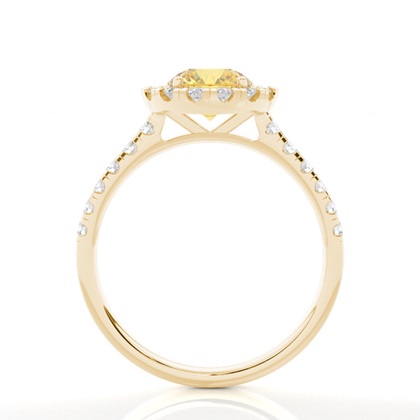 Gelber Diamant Halo Verlobungsring