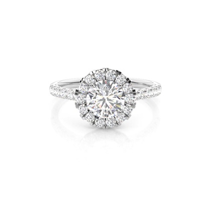 Silver Diamond Engagement Rings