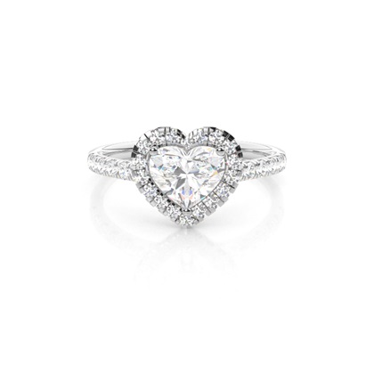 Silver Diamond Engagement Rings