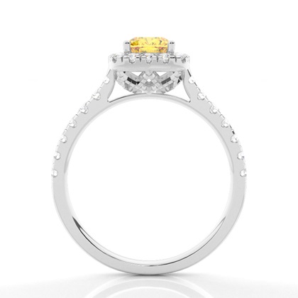 Gelber Diamant Halo Verlobungsring