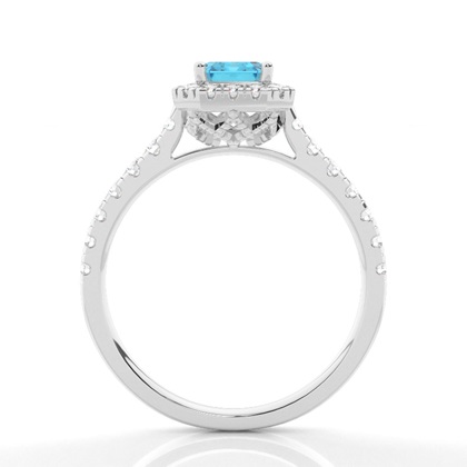 Krappenfassung Topaz Halo Verlobungsring