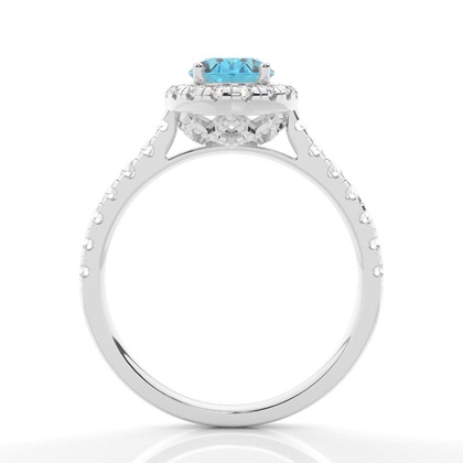 Krappenfassung Topaz Halo Verlobungsring