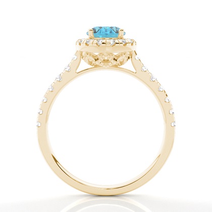 Krappenfassung Topaz Halo Verlobungsring