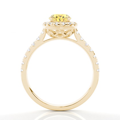 Gelber Diamant Halo Verlobungsring