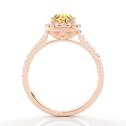 Gelber Diamant Halo Verlobungsring