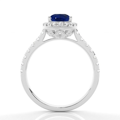 Tropfen Silber Saphir Diamantringe