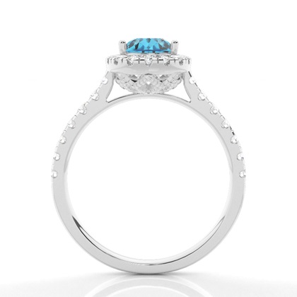 Krappenfassung Topaz Halo Verlobungsring