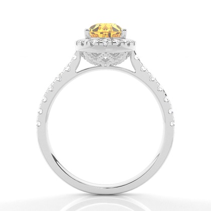 Gelber Diamant Halo Verlobungsring