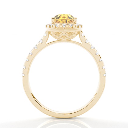 Gelber Diamant Halo Verlobungsring