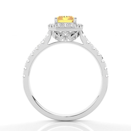 Gelber Diamant Halo Verlobungsring