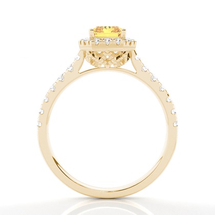 Gelber Diamant Halo Verlobungsring
