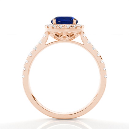 Rose Gold Sapphire Diamond Rings