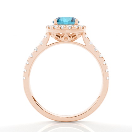 Krappenfassung Topaz Halo Verlobungsring